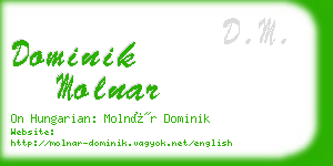 dominik molnar business card